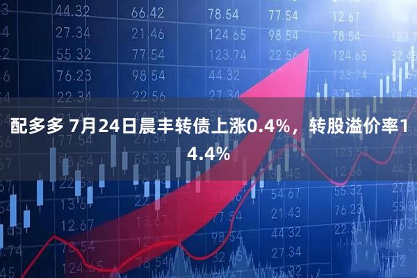 配多多 7月24日晨丰转债上涨0.4%，转股溢价率14.4%